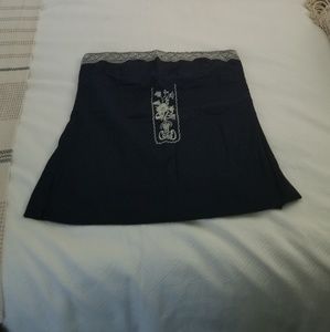 Navy blue strapless top